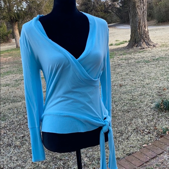 Newport News Low Cut Wrap Sweater Silky 